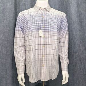 NWT Tommy Bahama Shirt Ponte Vedra Silk Blend Plaid Shirt Men's Large  T315651